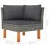  Set mobilier de grădină cu perne, 8 piese, gri, poliratan