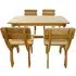  Set mobilier de exterior, 5 piese, lemn de pin tratat