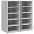  Pantofare, 2 buc., gri beton, 31,5x35x70 cm, lemn prelucrat