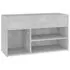  Banchetă pantofar, gri beton, 80x30x45 cm, PAL