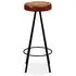 Mobilier bar 3 piese lemn masiv reciclat, piele naturală, pânză