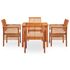  Set mobilier de exterior cu perne 5 piese lemn masiv de acacia