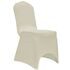  Huse elastice pentru scaun, 12 buc., crem