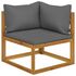  Set mobilier grădină cu perne, 6 piese, lemn masiv acacia