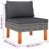  Set mobilier de grădină cu perne, 6 piese, gri, poliratan