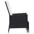  Set mobilier de grădină cu perne, 3 piese, negru, poliratan