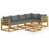  Set mobilier grădină cu perne, 6 piese, lemn masiv acacia