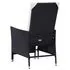  Set mobilier de grădină cu perne, 3 piese, negru, poliratan