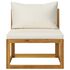  Set mobilier grădină cu perne crem, 12 piese, lemn masiv acacia