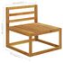  Set mobilier grădină cu perne crem, 12 piese, lemn masiv acacia