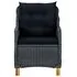  Set mobilier exterior cu perne, 7 piese, gri închis, poliratan