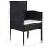  Set mobilier de grădină, 5 piese, negru, poliratan