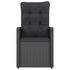  Set mobilier de exterior cu perne, 7 piese, negru, poliratan
