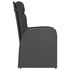  Set mobilier de exterior cu perne, 7 piese, negru, poliratan