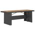  Set mobilier de exterior cu perne, 7 piese, negru, poliratan