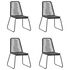  Set mobilier de grădină, 5 piese, negru, ratan PVC