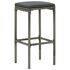  Set mobilier bar de grădină cu perne, 5 piese, gri, poliratan