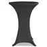  Husă de masă cu picior, 4 buc., negru, Ø80 cm, elastic