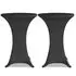  Husă de masă cu picior, 4 buc., negru, Ø80 cm, elastic