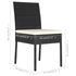  Set de mobilier de grădină, 7 piese, negru, poliratan
