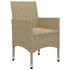  Set mobilier de grădină, 3 piese, bej