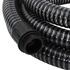  Furtun de aspirație cu racorduri din alamă, negru 1,1" 25 m PVC