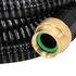  Furtun de aspirație cu racorduri din alamă, negru 1,1" 25 m PVC