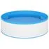  Piscină cu valuri, skimmer suspendat cu pompă, alb, 350x90 cm