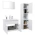  Set mobilier de baie, alb, lemn prelucrat