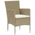  Set mobilier de grădină, 7 piese, bej, poliratan