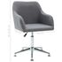  Scaun de birou pivotant, gri deschis, material textil