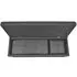 Set banchetă depozitare, piele eco, taburet pt. picioare, negru, 3 buc