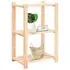  Etajere cu 3 niveluri, 2 buc., 60x38x90 cm, pin masiv, 150 kg