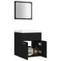  Set mobilier de baie, negru, lemn prelucrat