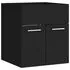  Set mobilier de baie, negru, lemn prelucrat