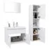  Set mobilier de baie, alb, lemn prelucrat