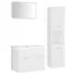  Set mobilier de baie, alb, lemn prelucrat