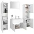  Set mobilier de baie, alb, lemn prelucrat