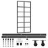  Ușă glisantă cu set feronerie, 90x205 cm, sticlă ESG/aluminiu