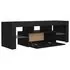  Comodă TV cu lumini LED, negru, 120x35x40 cm