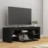  Comodă TV cu lumini LED, negru, 120x35x40 cm