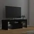  Comodă TV cu lumini LED, negru, 120x35x40 cm