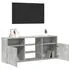  Comodă TV cu lumini LED, gri beton, 120x30x50 cm