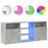  Comodă TV cu lumini LED, gri beton, 120x30x50 cm