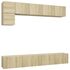  Set de dulapuri TV, 5 piese, stejar sonoma, lemn prelucrat