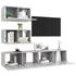  Set de dulapuri TV, 4 piese, gri beton, lemn prelucrat