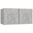  Set de dulapuri TV, 4 piese, gri beton, lemn prelucrat