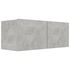  Set de dulapuri TV, 4 piese, gri beton, lemn prelucrat
