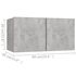  Set de dulapuri TV, 4 piese, gri beton, lemn prelucrat