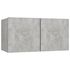  Set de dulapuri TV, 8 piese, gri beton, lemn prelucrat